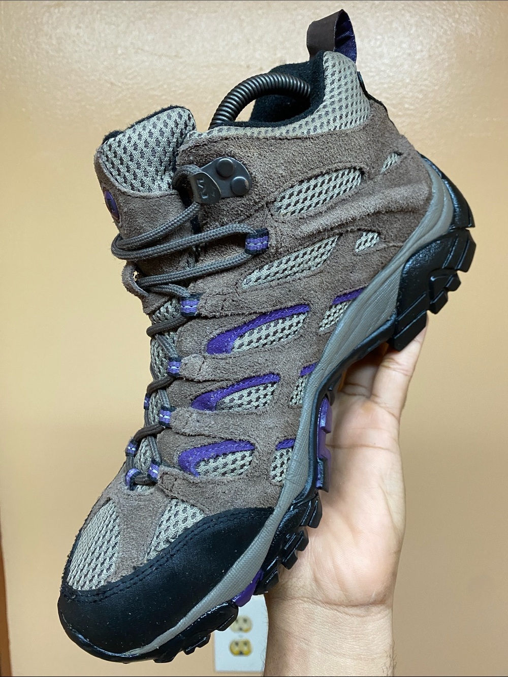 Merrell Moab 2 Mid Ventilator Women’s Hiking Boots “Bracken Purple” Size 9.5 - Picture 9 of 17